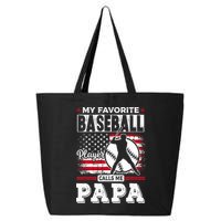 Mens Favorite Baseball Player Calls Me Papa US Flag Father_s 25L Jumbo Tote