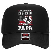 Mens Favorite Baseball Player Calls Me Papa US Flag Father_s Hat