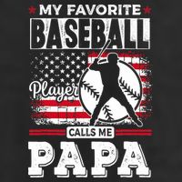 Mens Favorite Baseball Player Calls Me Papa US Flag Father_s Hat