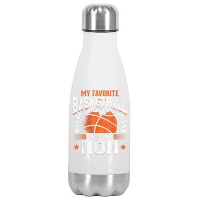 My Favorite Basketball Player Calls Me Mom Basketball Stainless Steel Insulated Water Bottle