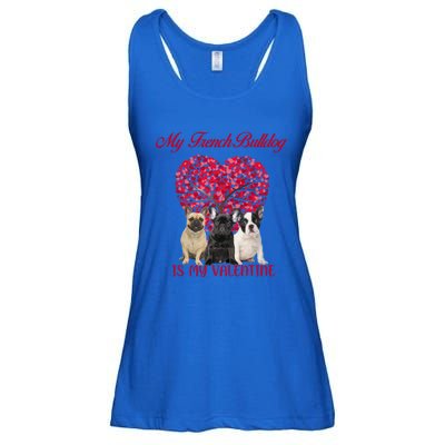 My French Bulldog Is My Valentine Dog Lover Valentines Day Gift Ladies Essential Flowy Tank