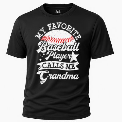 My Favorite Baseball Player Calls Me Grandma Baseball Family Cooling Performance Crew T-Shirt