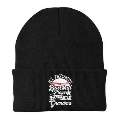 My Favorite Baseball Player Calls Me Grandma Baseball Family Beanie
