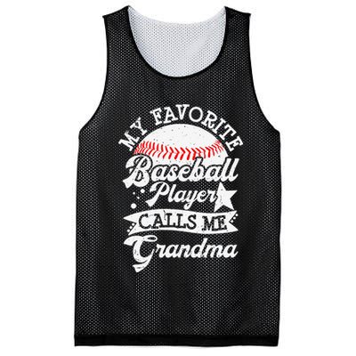 My Favorite Baseball Player Calls Me Grandma Baseball Family Mesh Reversible Basketball Jersey Tank