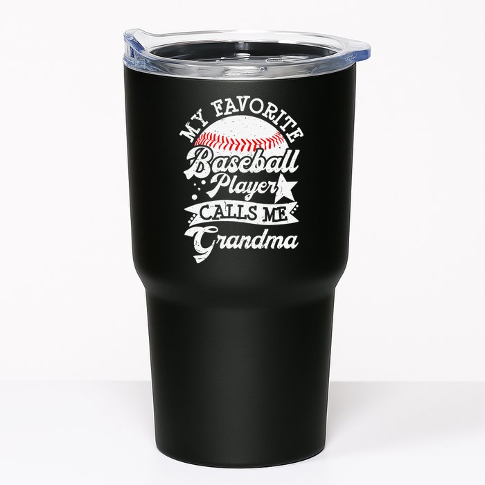 My Favorite Baseball Player Calls Me Grandma Baseball Family Tumbler