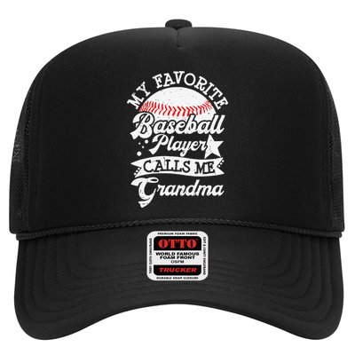 My Favorite Baseball Player Calls Me Grandma Baseball Family Hat
