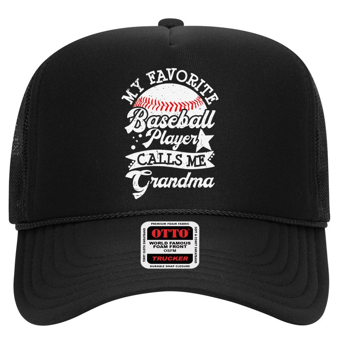 My Favorite Baseball Player Calls Me Grandma Baseball Family Hat