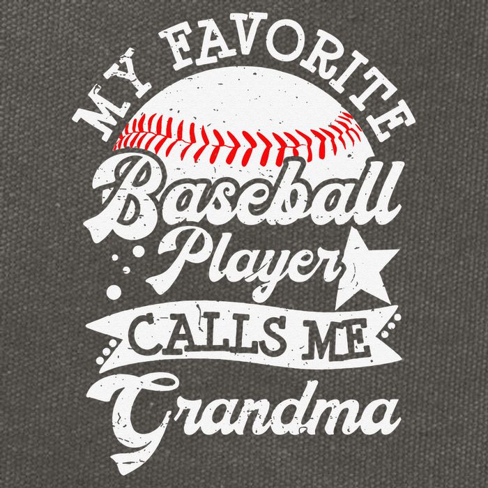 My Favorite Baseball Player Calls Me Grandma Baseball Family Cotton Canvas Backpack