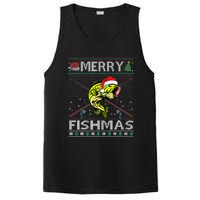 Merry Fishmas Bass Fish Fishing Christmas Ugly Sweater Xmas PosiCharge Competitor Tank