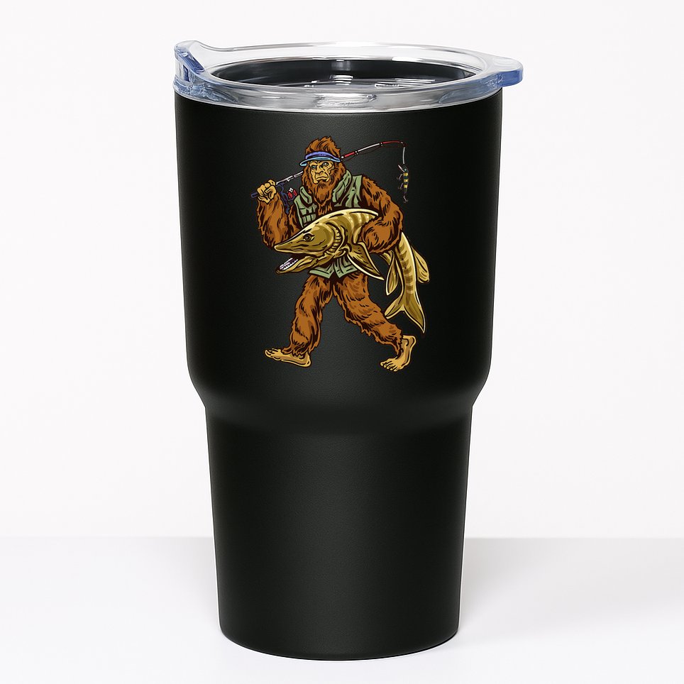 Muskie Fishing Bigfoot Musky Hunting Fisher Tumbler