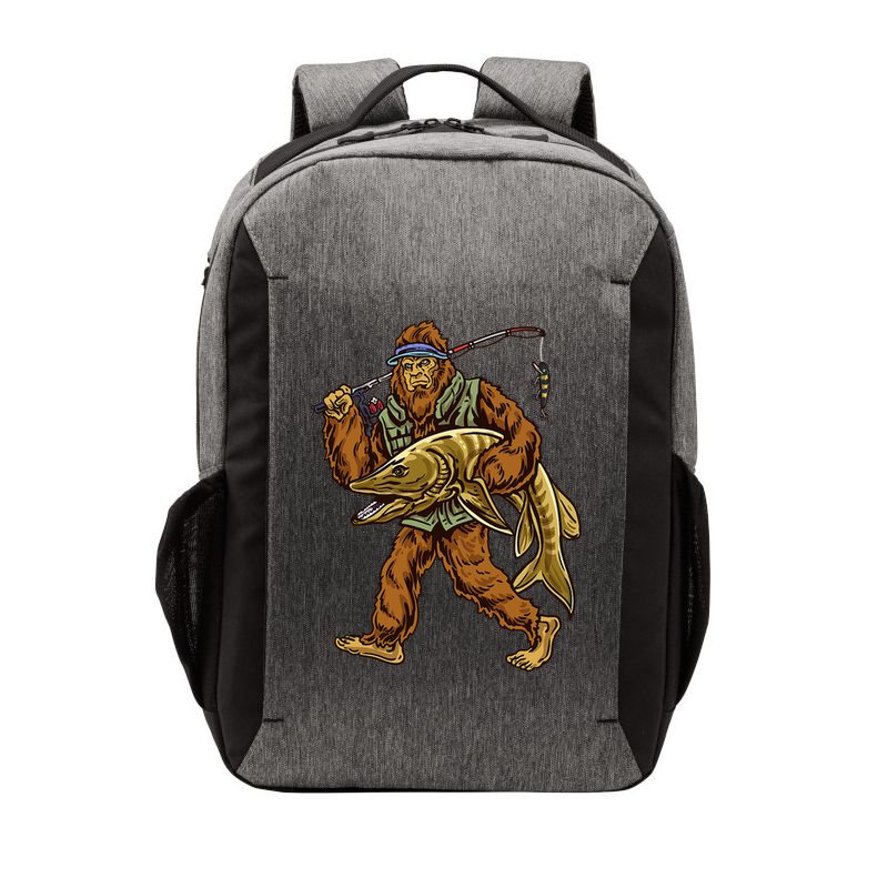 Muskie Fishing Bigfoot Musky Hunting Fisher Vector Backpack
