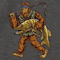 Muskie Fishing Bigfoot Musky Hunting Fisher Vector Backpack