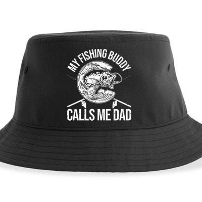 My Fishing Buddy Calls Me Dad Funny Father's Day Gift Sustainable Bucket Hat