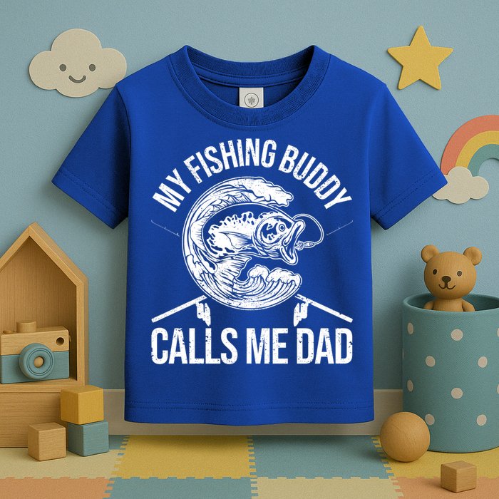 My Fishing Buddy Calls Me Dad Funny Father's Day Gift Toddler T-Shirt