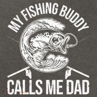 My Fishing Buddy Calls Me Dad Funny Father's Day Gift Cotton Canvas Backpack