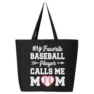 My Favorite Baseball Player Calls Me Mom  Mothers Day 25L Jumbo Tote