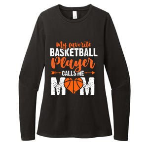 My Favorite Basketball Player Calls Me Mom Mom Funny Gift Womens CVC Long Sleeve Shirt