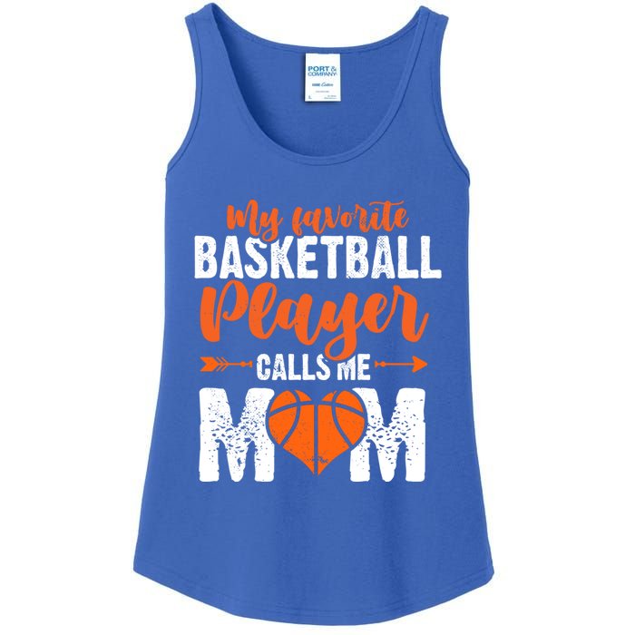 My Favorite Basketball Player Calls Me Mom Mom Funny Gift Ladies Essential Tank