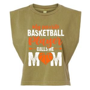 My Favorite Basketball Player Calls Me Mom Mom Funny Gift Garment-Dyed Women's Muscle Tee