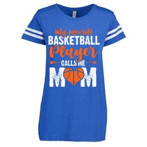 My Favorite Basketball Player Calls Me Mom Mom Funny Gift Enza Ladies Jersey Football T-Shirt