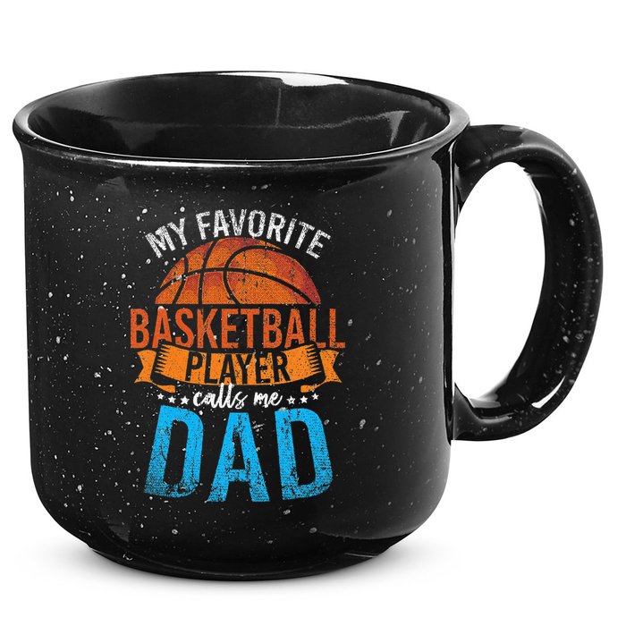 My Favorite Basketball Player Calls Me Dad Basketball 15oz Campfire Ceramic Mug