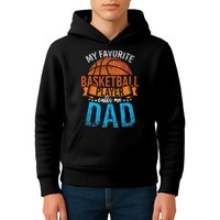 My Favorite Basketball Player Calls Me Dad Basketball Kids Hoodie