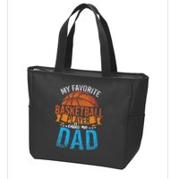 My Favorite Basketball Player Calls Me Dad Basketball Zip Tote Bag