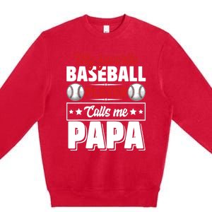 My Favorite Baseball Player Calls Me Papa Premium Crewneck Sweatshirt