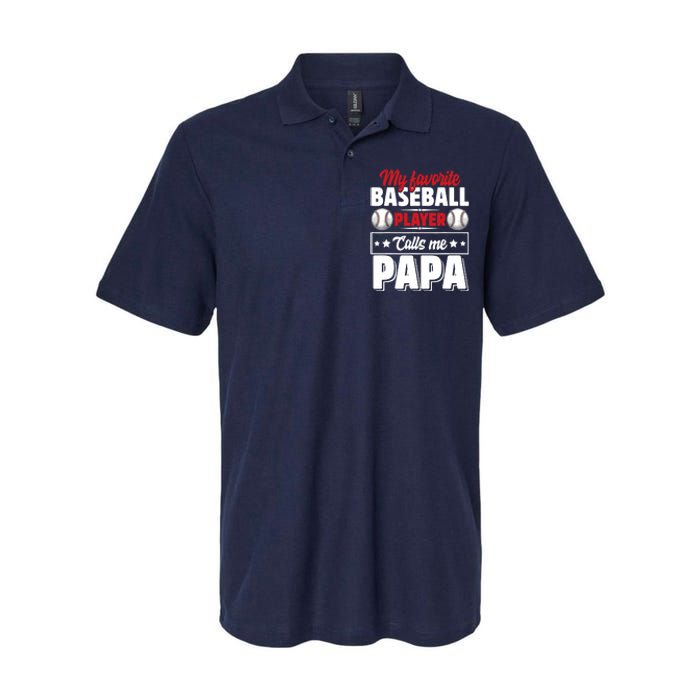 My Favorite Baseball Player Calls Me Papa Softstyle Adult Sport Polo