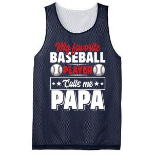 My Favorite Baseball Player Calls Me Papa Mesh Reversible Basketball Jersey Tank