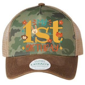 My First Birthday Animal Legacy Tie Dye Trucker Hat