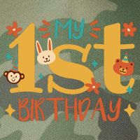My First Birthday Animal Legacy Tie Dye Trucker Hat