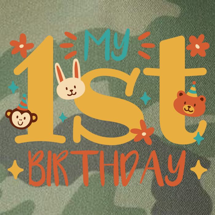My First Birthday Animal Legacy Tie Dye Trucker Hat