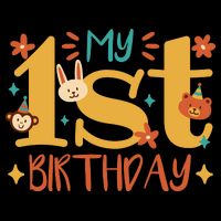 My First Birthday Animal Stripe Pom Pom Beanie