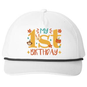 My First Birthday Animal Snapback Five-Panel Rope Hat