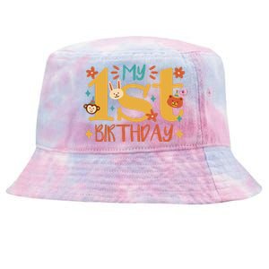 My First Birthday Animal Tie-Dyed Bucket Hat