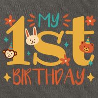 My First Birthday Animal Cotton Canvas Backpack