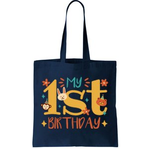 My First Birthday Animal Tote Bag