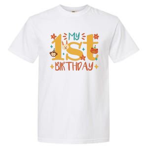 My First Birthday Animal Garment-Dyed Heavyweight T-Shirt