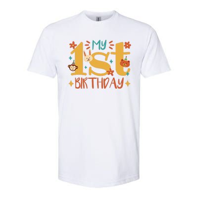 My First Birthday Animal Softstyle® CVC T-Shirt