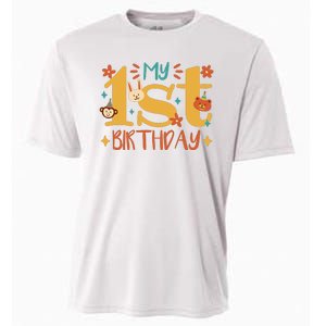 My First Birthday Animal Cooling Performance Crew T-Shirt