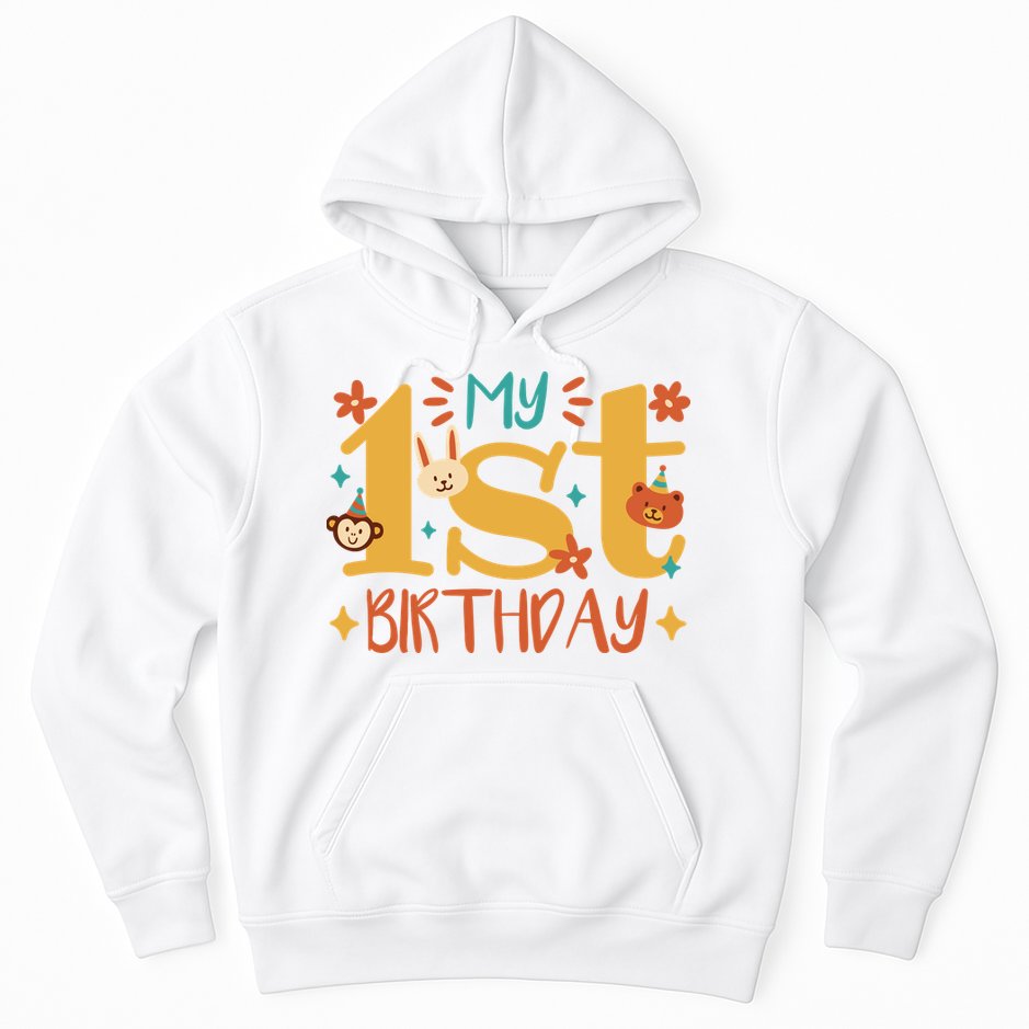 My First Birthday Animal Hoodie