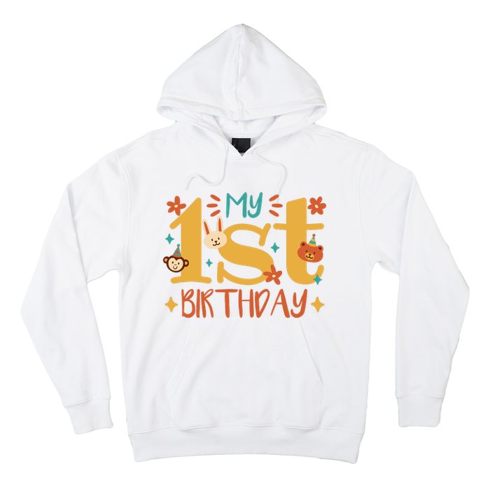 My First Birthday Animal Hoodie