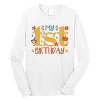 My First Birthday Animal Long Sleeve Shirt