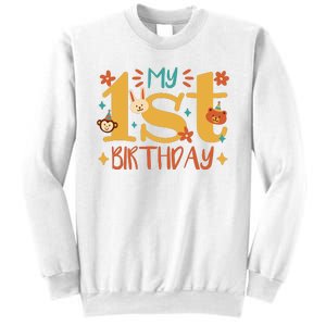 My First Birthday Animal Sweatshirt