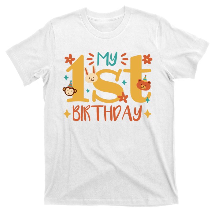 My First Birthday Animal T-Shirt