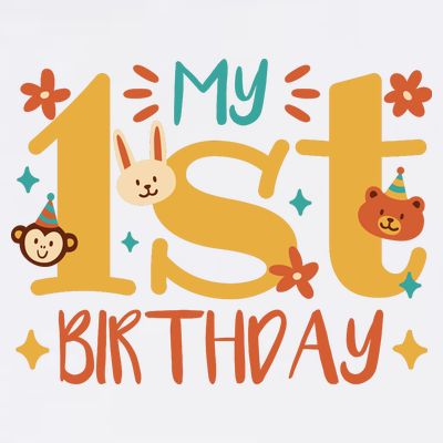 My First Birthday Animal T-Shirt