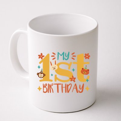 My First Birthday Animal Mug