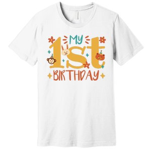 My First Birthday Animal Premium T-Shirt