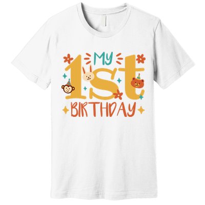 My First Birthday Animal Premium T-Shirt